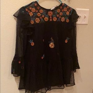 Zara Embroidered Top